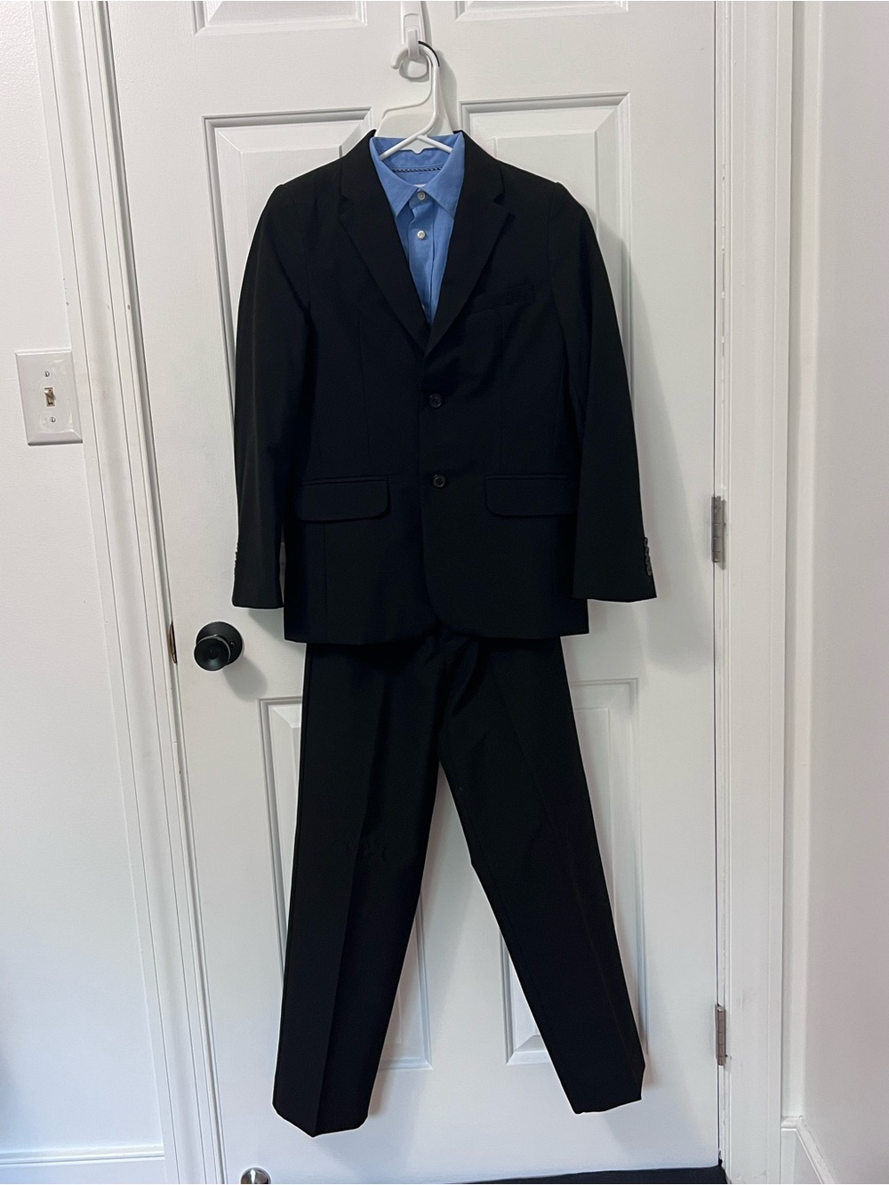 Youth size 12 medium 3 piece black suit